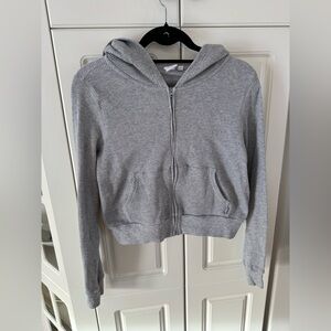 TNA waffle crop sweater